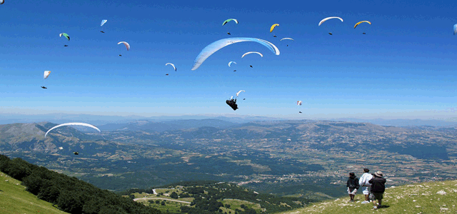 Paragliding in the countryside near Rome. From visitlazio.com