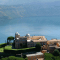 A view of the Pope's summer residence and Lake Albano, Castel Gandolfo. From ncronline.org