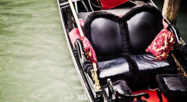 Wedding on a gondola, Venice