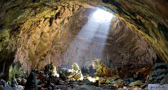 A natural 'Pantheon' effect in Castellana Caves - image from castellanagrotte.it