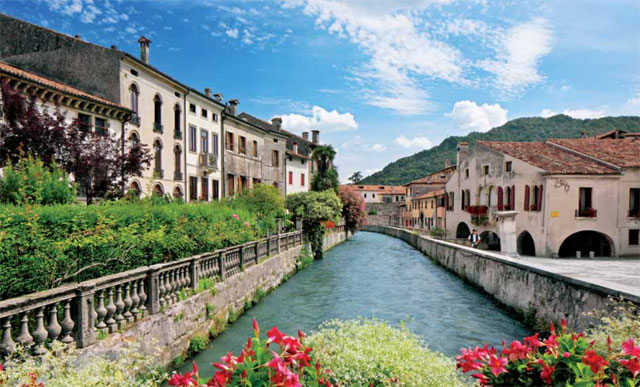 Meschio River in Serravalle, Conegliano - image from "Visit Conegliano Valdobbiadene" booklet