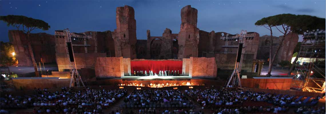 Caracalla Baths, open-air theater in Rome