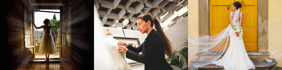 Custom wedding dresses by Italian high fashion designers 