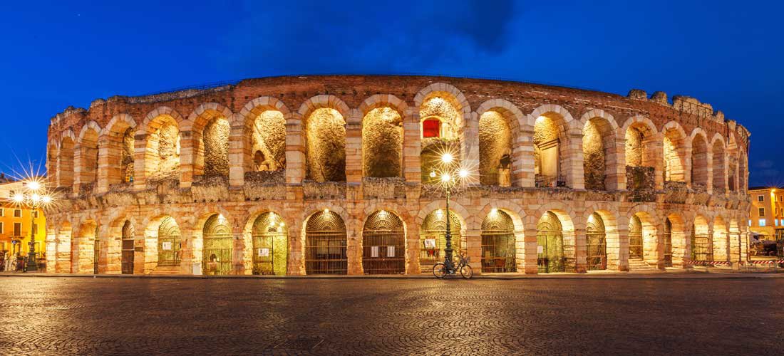 Arena-di-Verona-at-night, Italy Five Senses